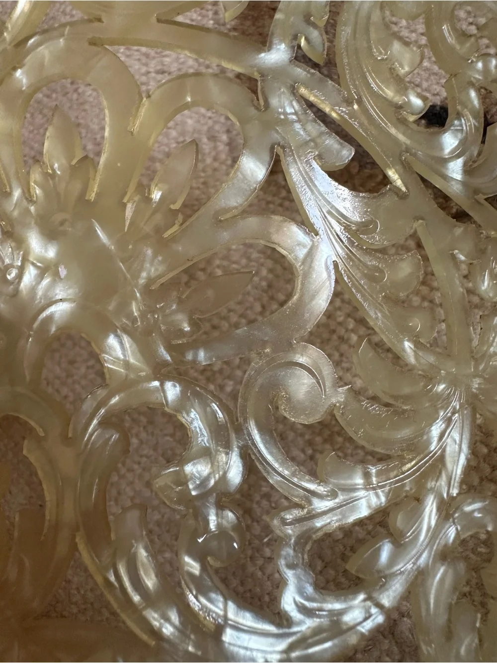 Antique Spanish Mantilla Comb Faux Mother Of Pearl